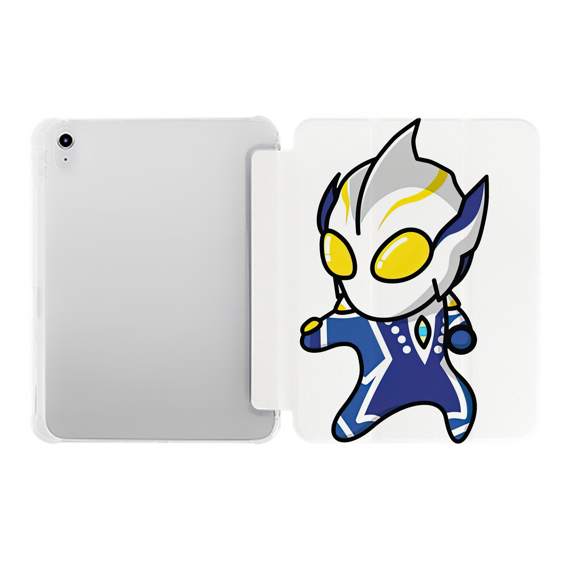 （画像用） ウルトラマン Ultraman IPad ケース ペン収納付き 三つ折りスタンド PUレザー×シリコン 対応機種9.5/10.5/10.9インチ